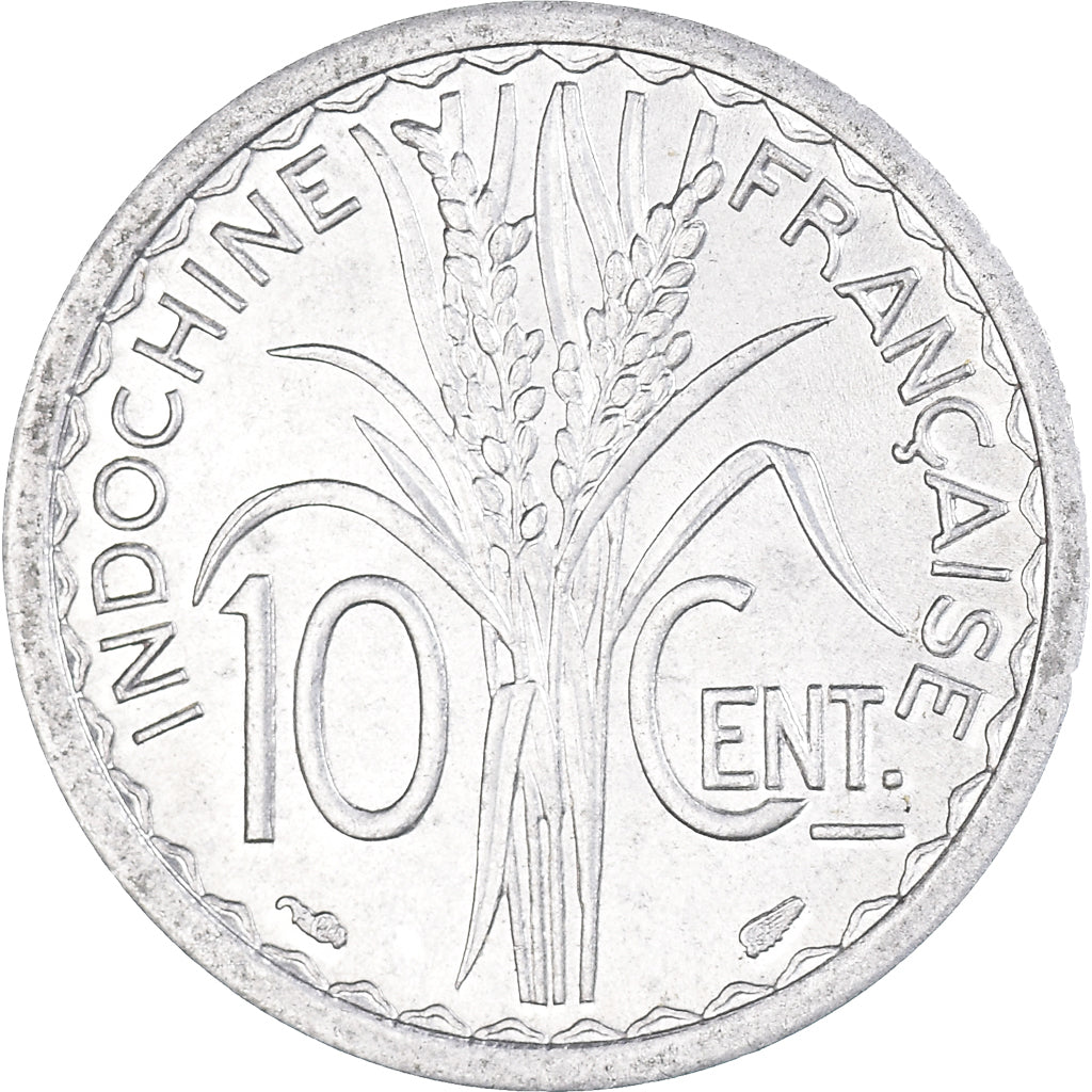 Münze, FRENCH INDO-CHINA, 10 Cents, 1945, Paris, VZ, Aluminium, KM:28.1