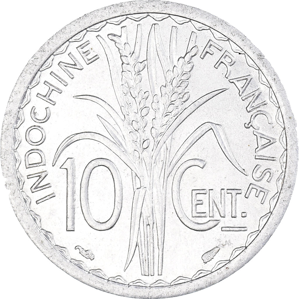 Moneta, INDOCINA FRANCESE, 10 Cents, 1945, Paris, SPL-, Alluminio, KM:28.1