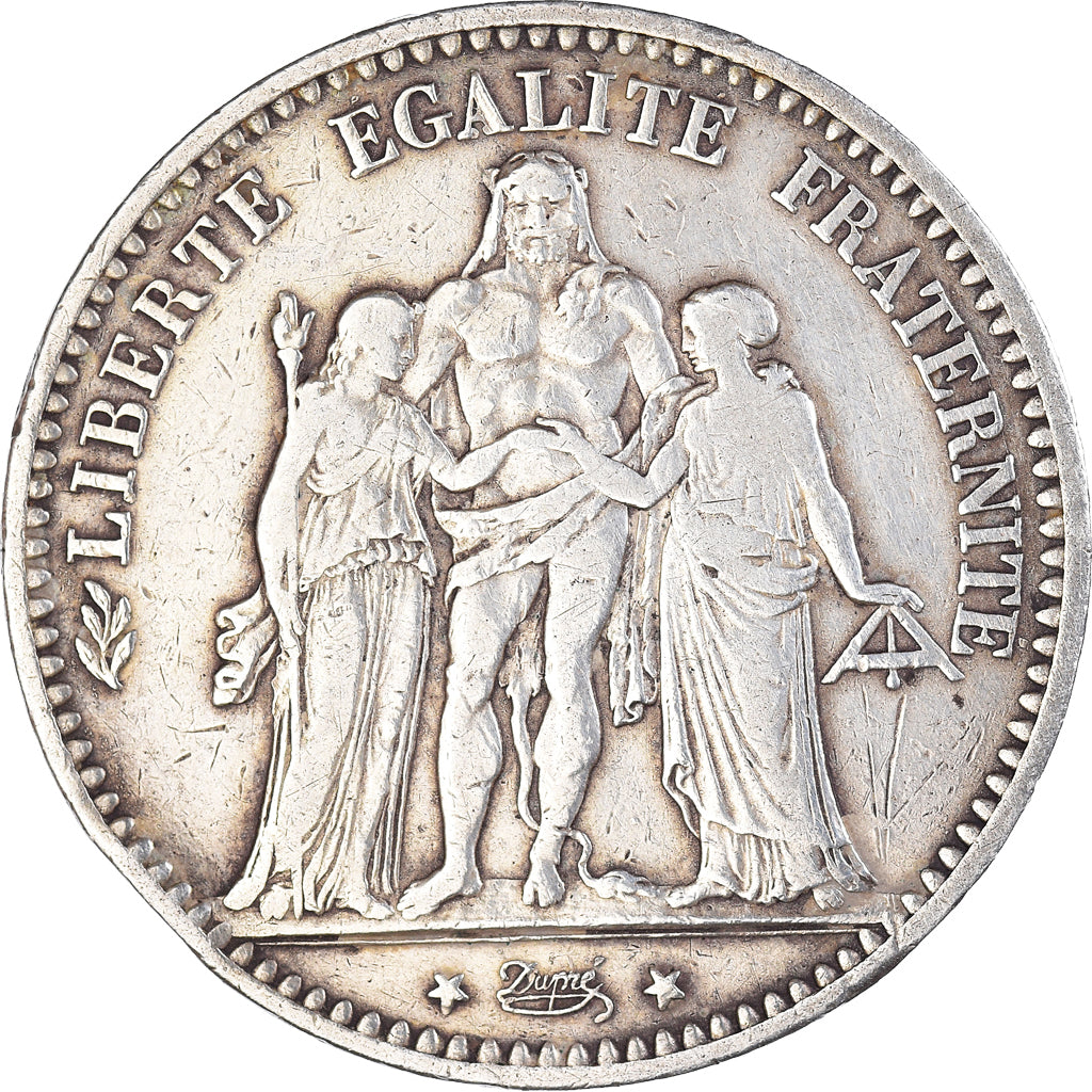 Monnaie, France, Hercule, 5 Francs, 1874, Bordeaux, TTB, Argent, Gadoury:745a