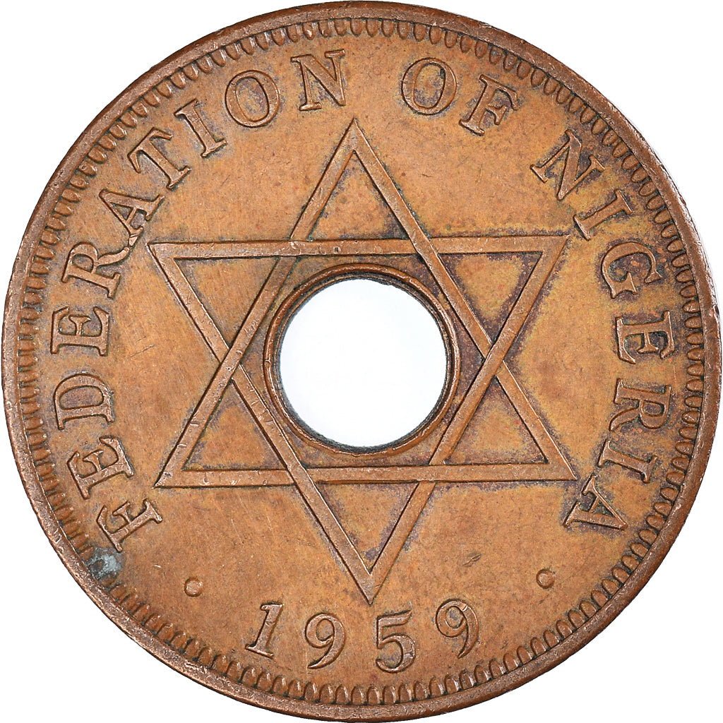 Monnaie, Nigéria, Elizabeth II, Penny, 1959, TTB, Bronze, KM:2