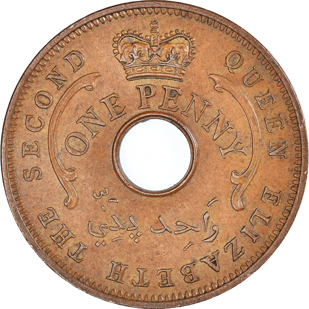 Monnaie, Nigéria, Elizabeth II, Penny, 1959, TTB, Bronze, KM:2