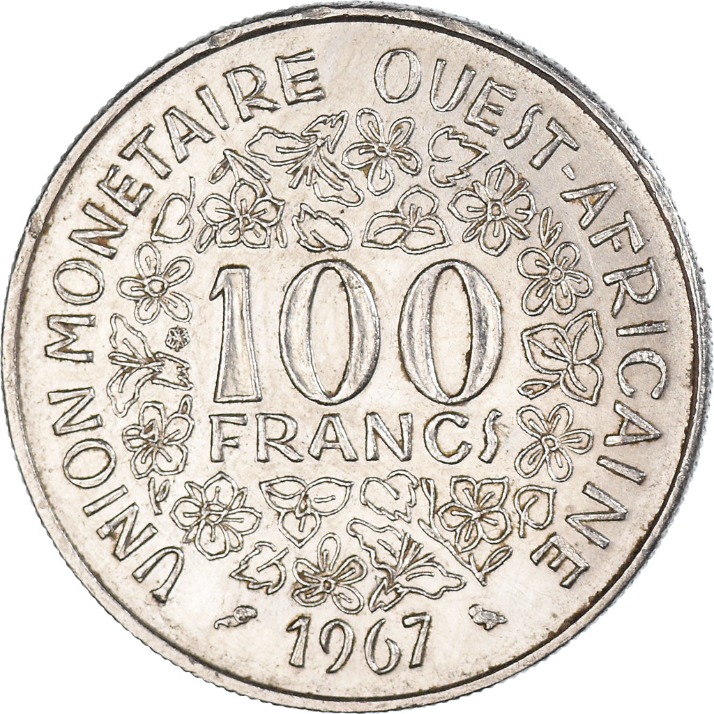 Coin, West African States, 100 Francs, 1967, Paris, EF(40-45), Nickel, KM:4