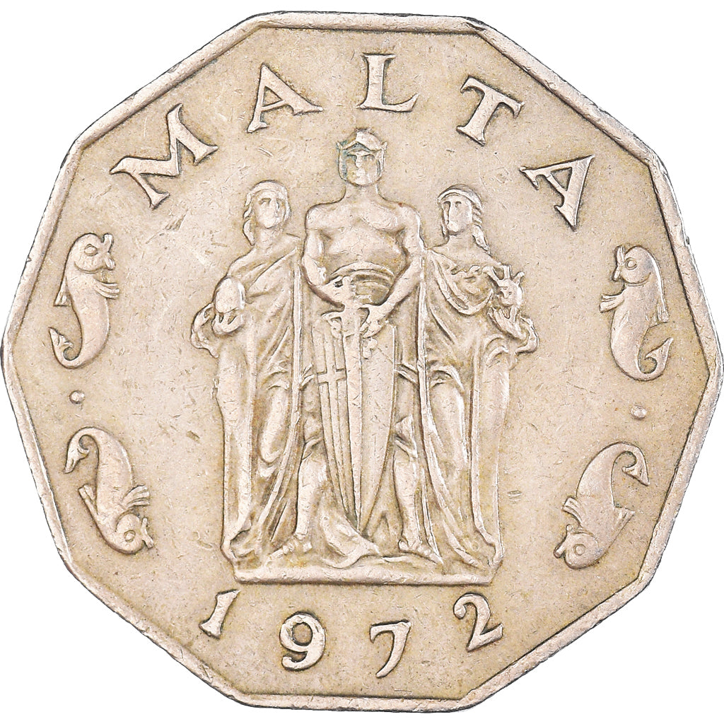 Munten, Malta, 50 Cents, 1972, British Royal Mint, ZF, Cupro-nikkel, KM:12