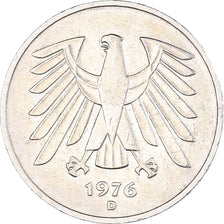 Monnaie, République fédérale allemande, 5 Mark, 1976, Munich, TTB