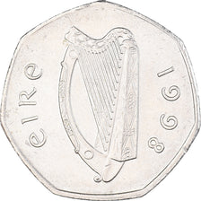 Monnaie, République d'Irlande, 50 Pence, 1998, TTB, Cupro-nickel, KM:24