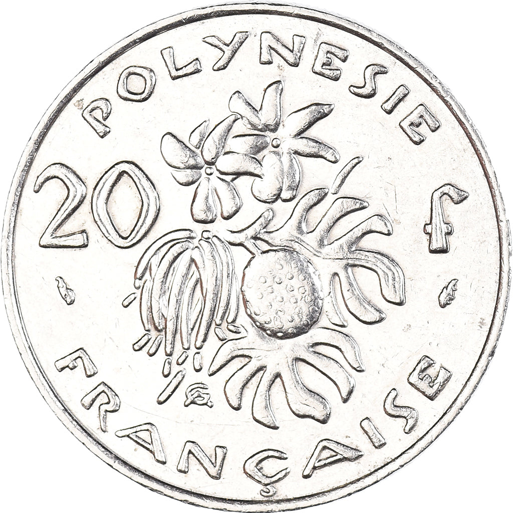 Coin, French Polynesia, 20 Francs, 1993, Paris, AU(50-53), Nickel, KM:9