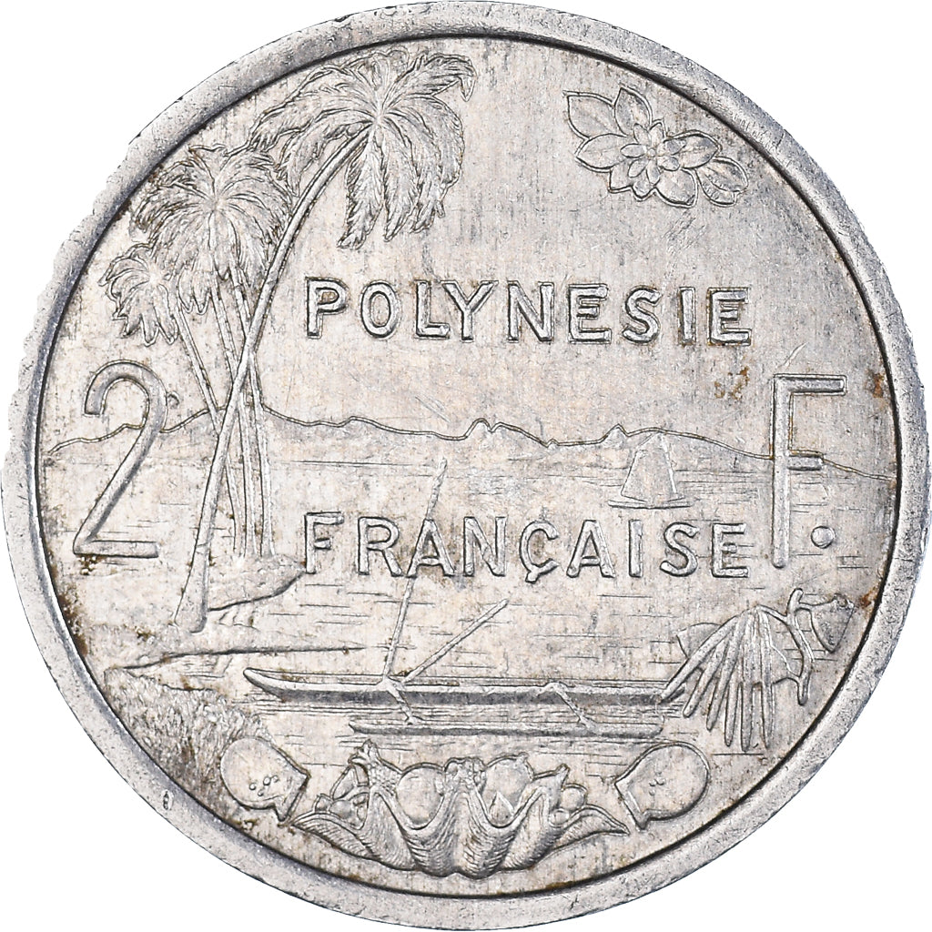 Coin, French Polynesia, 2 Francs, 1987, Paris, EF(40-45), Aluminum, KM:10