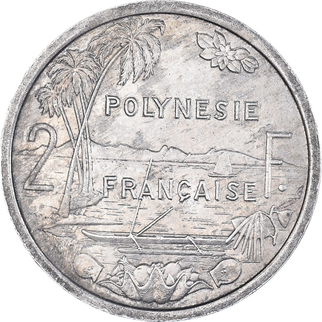 Coin, French Polynesia, 2 Francs, 1988, Paris, EF(40-45), Aluminum, KM:10