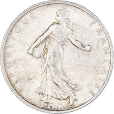 Coin, France, Semeuse, 2 Francs, 1917, Paris, EF(40-45), Silver, KM:845.1