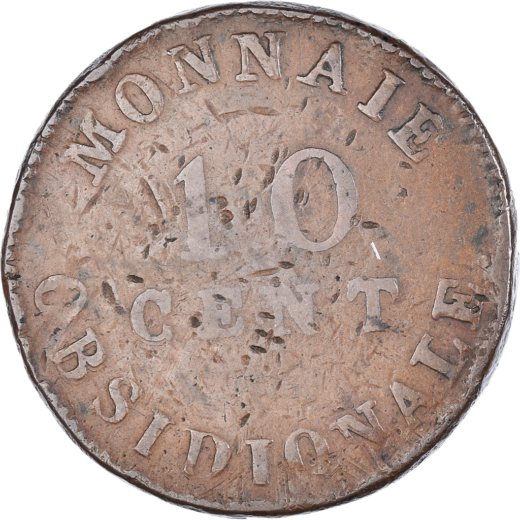 Munten, FRANSE STATEN, ANTWERP, Napoléon I, 10 Centimes, 1814, Anvers, ZG+