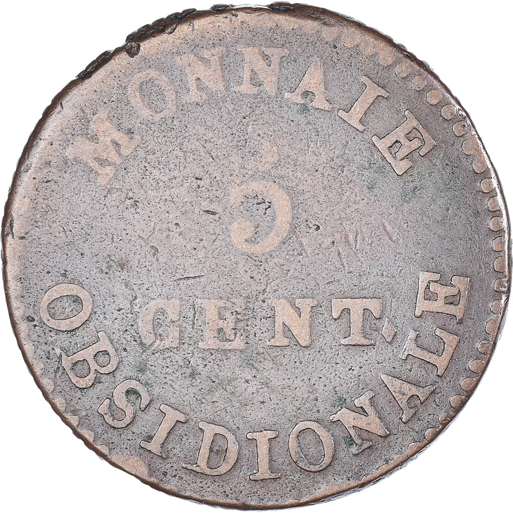 Monnaie, Régions françaises, ANTWERP, Napoleon I, 5 Centimes, 1814, Anvers