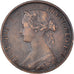 Monnaie, Grande-Bretagne, Victoria, 1/2 Penny, 1869, TB+, Bronze, KM:748.2