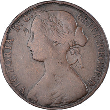 Moneta, Wielka Brytania, Victoria, Penny, 1861, F(12-15), Brązowy, KM:749.2