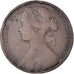 Moneta, Wielka Brytania, Victoria, Penny, 1861, F(12-15), Brązowy, KM:749.2