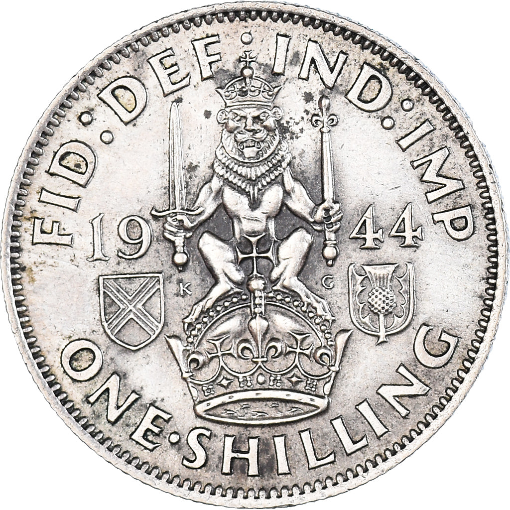 Coin, Great Britain, George VI, Shilling, 1944, EF(40-45), Silver, KM:854