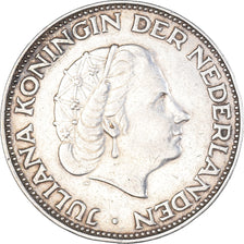 Coin, Netherlands, Juliana, 2-1/2 Gulden, 1962, AU(50-53), Silver, KM:185