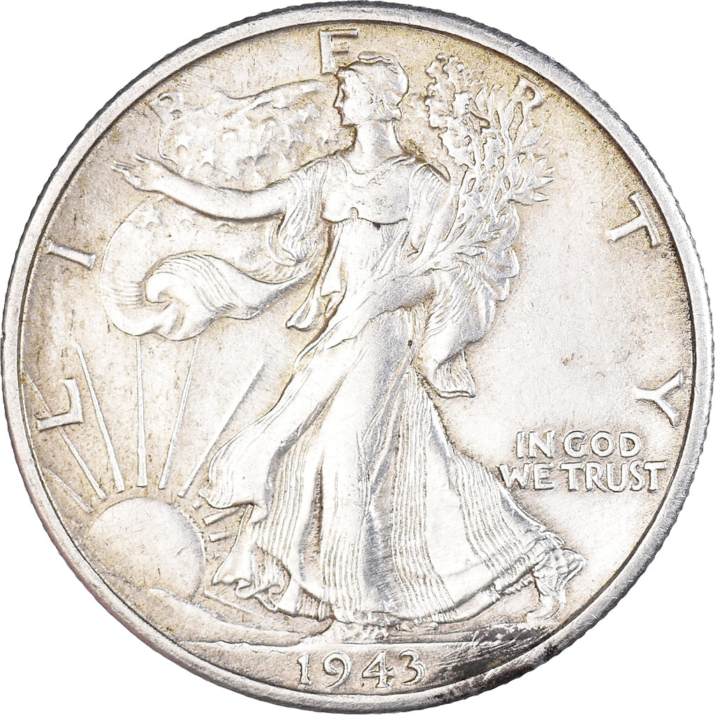 Coin, United States, Liberty Walking, Half Dollar, 1943, San Francisco