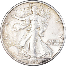 Coin, United States, Liberty Walking, Half Dollar, 1943, San Francisco