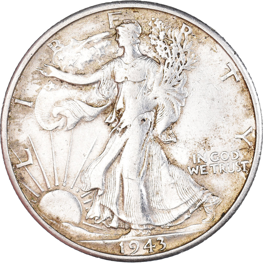Coin, United States, Liberty Walking, Half Dollar, 1943, San Francisco
