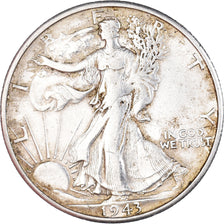Coin, United States, Liberty Walking, Half Dollar, 1943, San Francisco