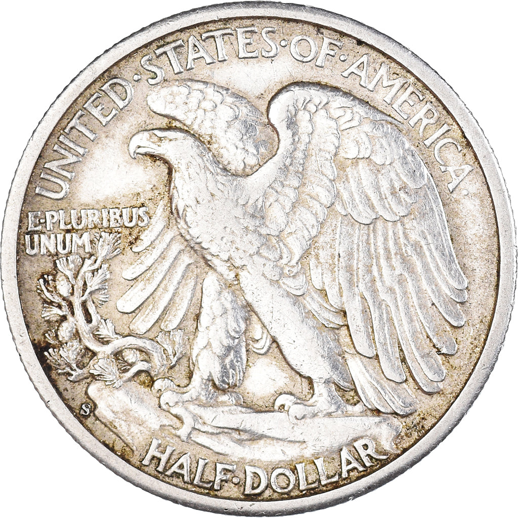 Coin, United States, Liberty Walking, Half Dollar, 1943, San Francisco