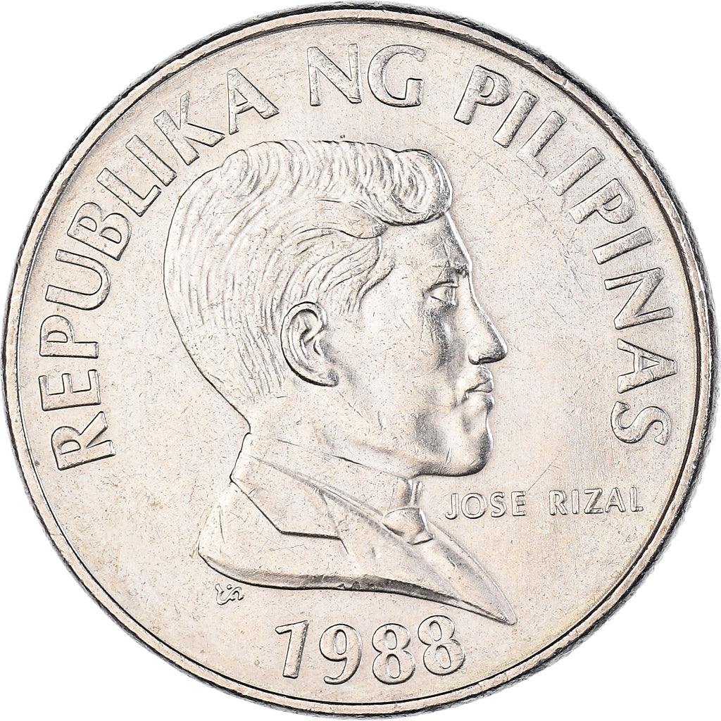 Coin, Philippines, Piso, 1988, AU(50-53), Copper-nickel, KM:243.1