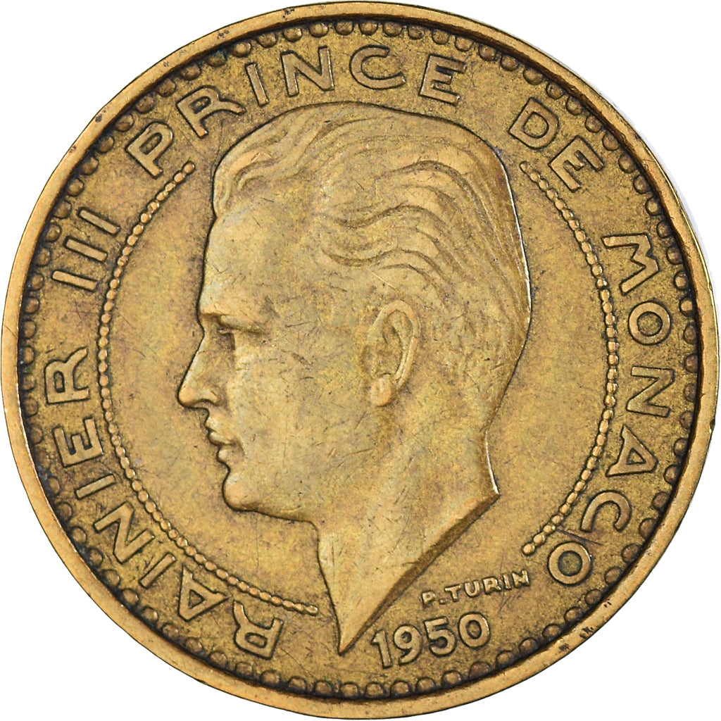 Coin, Monaco, Rainier III, 50 Francs, Cinquante, 1950, Paris, EF(40-45)