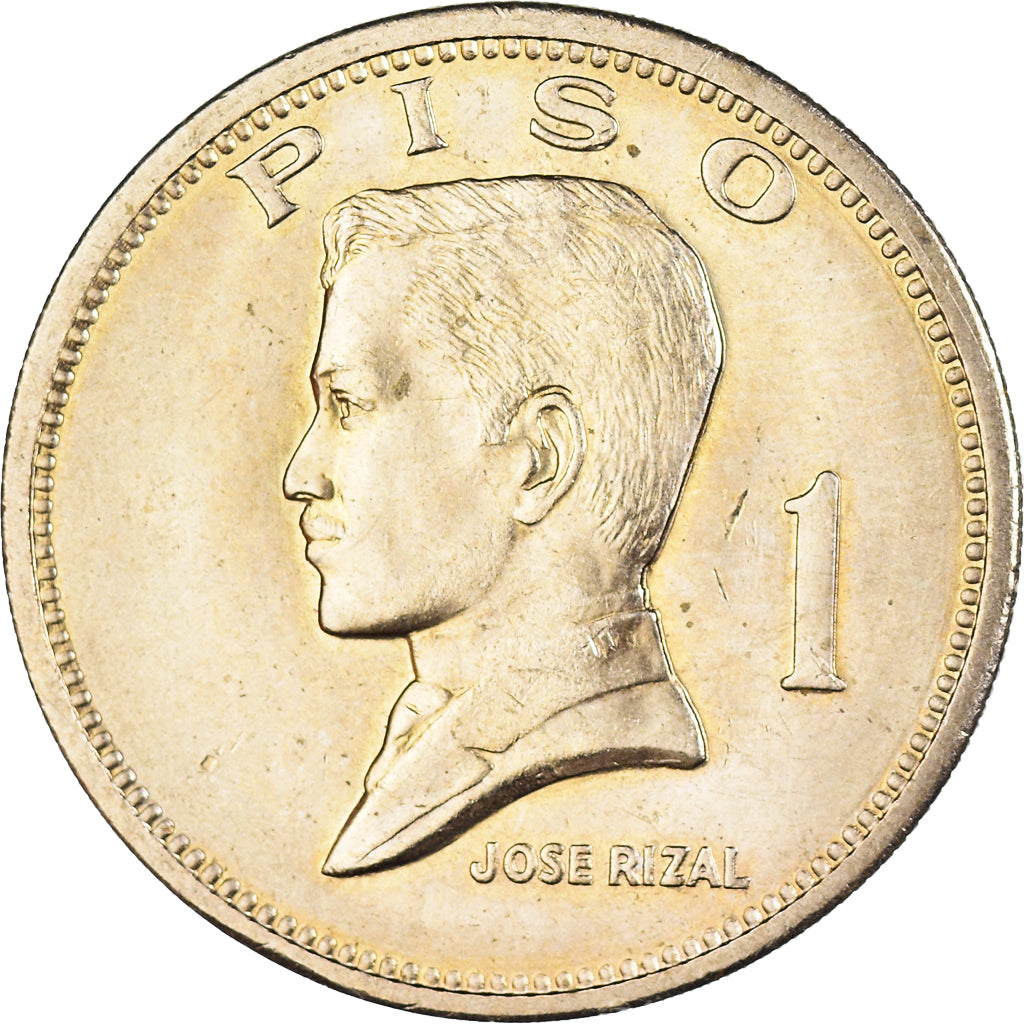 Coin, Philippines, Piso, 1972, AU(55-58), Copper-Nickel-Zinc, KM:203