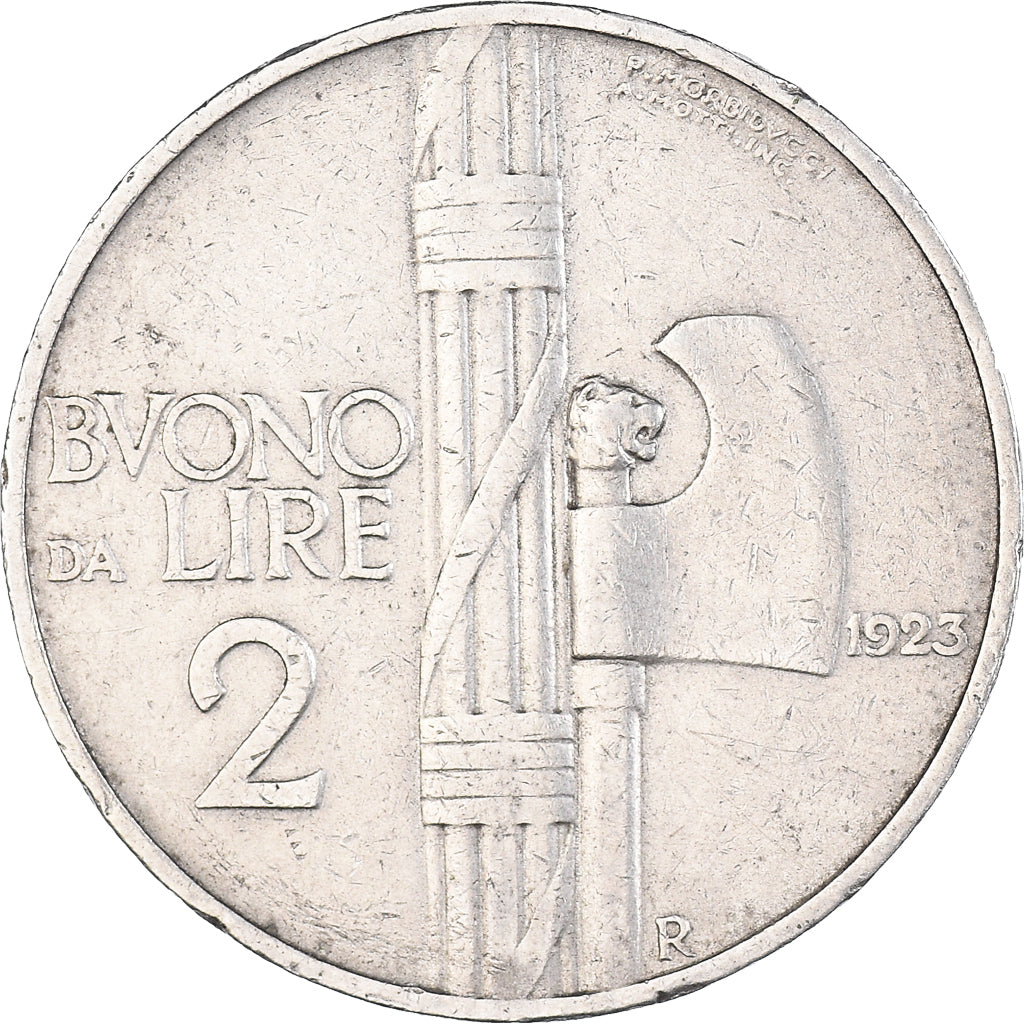Moneta, Italia, Vittorio Emanuele III, 2 Lire, 1923, Rome, BB, Nichel, KM:63