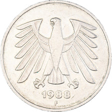 Coin, GERMANY - FEDERAL REPUBLIC, 5 Mark, 1988, Stuttgart, EF(40-45)