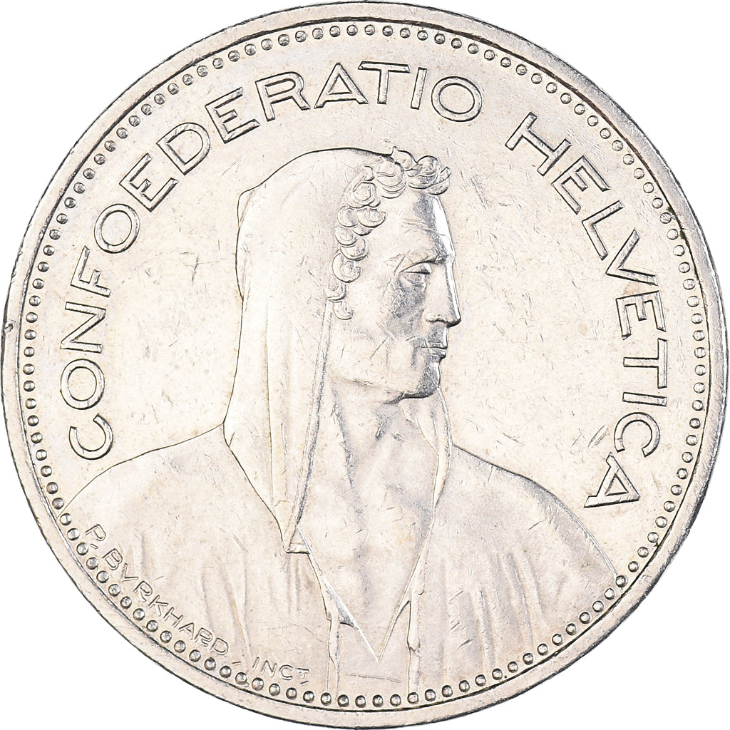 Coin, Switzerland, 5 Francs, 1988, Bern, AU(50-53), Copper-nickel, KM:40a.3
