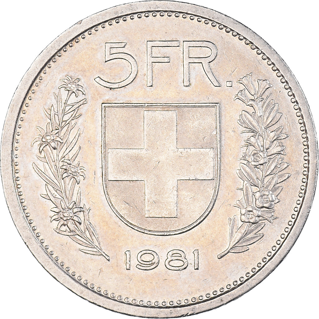 Monnaie, Suisse, 5 Francs, 1981, Bern, TTB+, Cupro-nickel, KM:40a.1