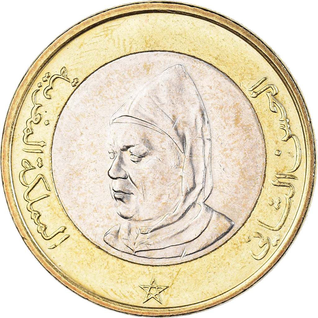 Monnaie, Maroc, al-Hassan II, 10 Dirhams, 1995/AH1415, SUP, Bimétallique, KM:92