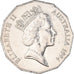 Moeda, Austrália, Elizabeth II, 50 Cents, 1994, AU(50-53), Cobre-níquel