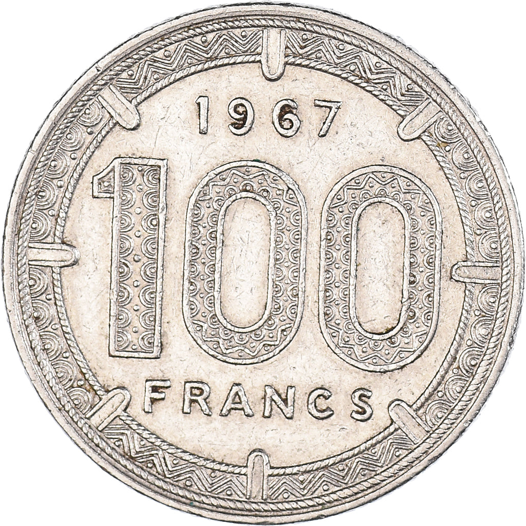 Coin, Cameroon, 100 Francs, 1967, Paris, EF(40-45), Nickel, KM:14