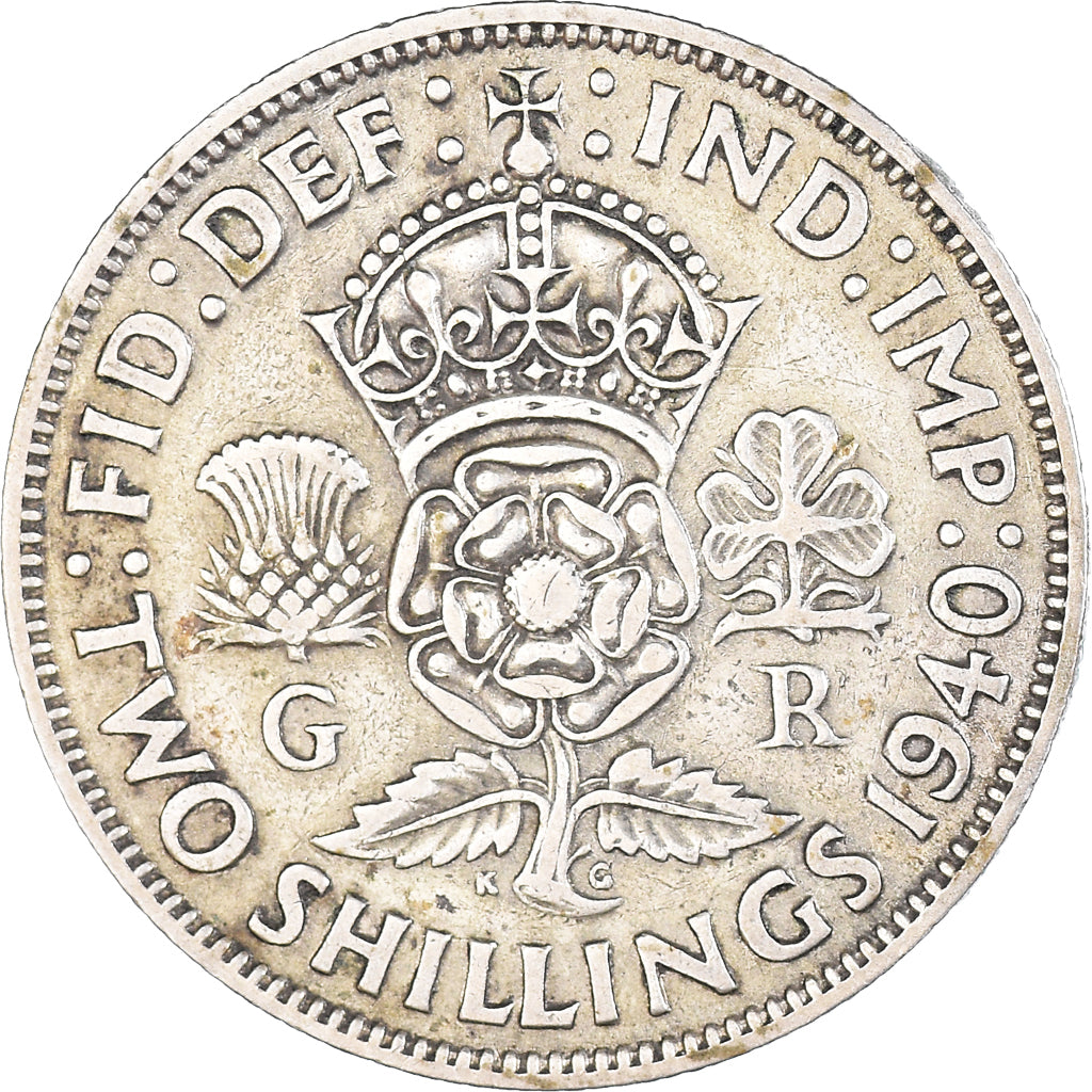Coin, Great Britain, George VI, Florin, Two Shillings, 1940, VF(30-35), Silver
