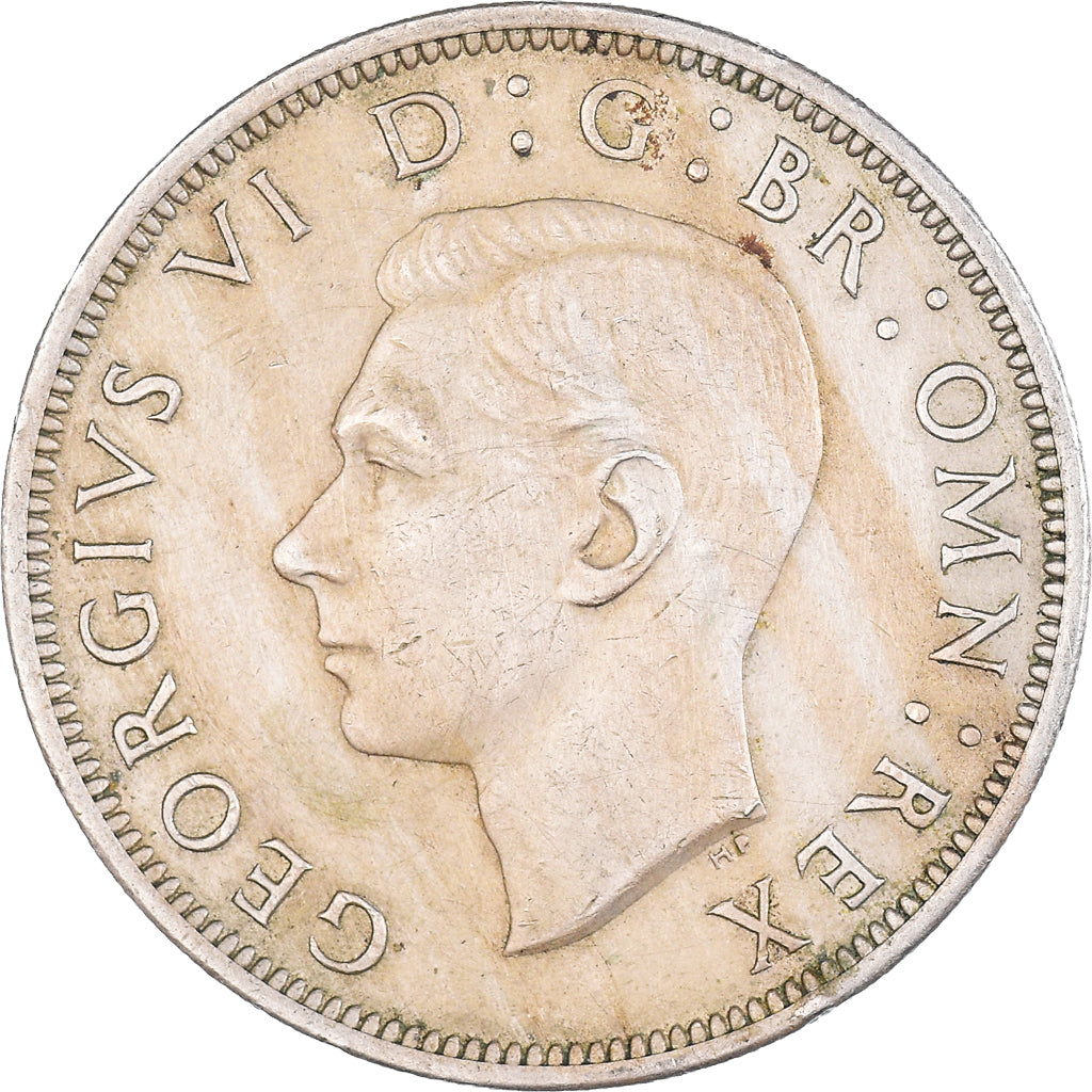 Munten, Groot Bretagne, George VI, 1/2 Crown, 1949, ZF+, Cupro-nikkel, KM:879