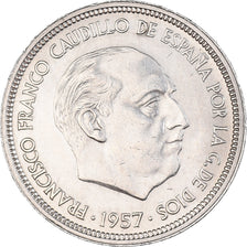 Coin, Spain, Caudillo and regent, 50 Pesetas, 1960, AU(50-53), Copper-nickel
