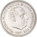Coin, Spain, Caudillo and regent, 50 Pesetas, 1960, AU(50-53), Copper-nickel