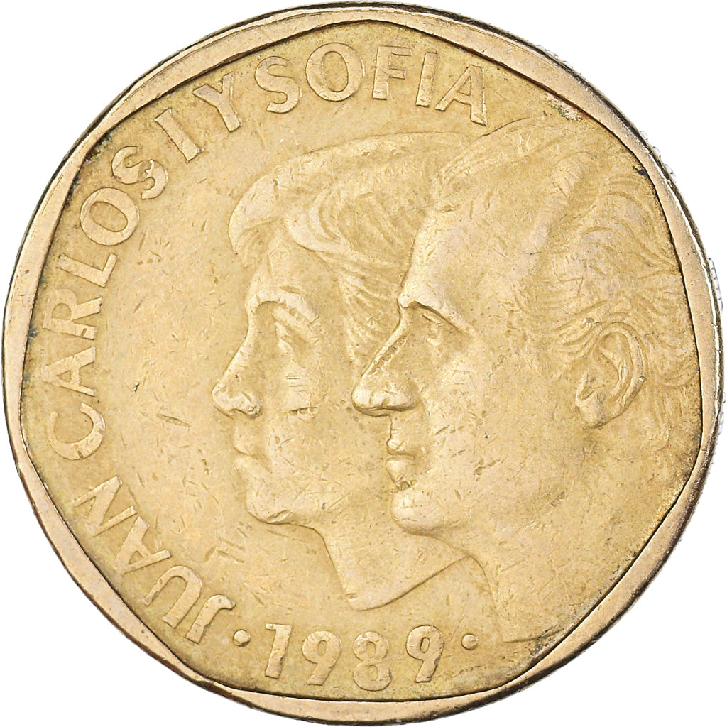 Moneta, Spagna, Juan Carlos I, 500 Pesetas, 1989, Madrid, BB, Alluminio-bronzo