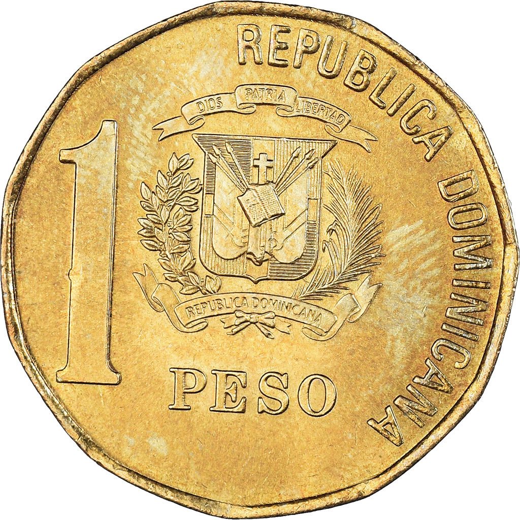 Monnaie, République Dominicaine, Peso, 2002, SUP, Laiton, KM:80.2