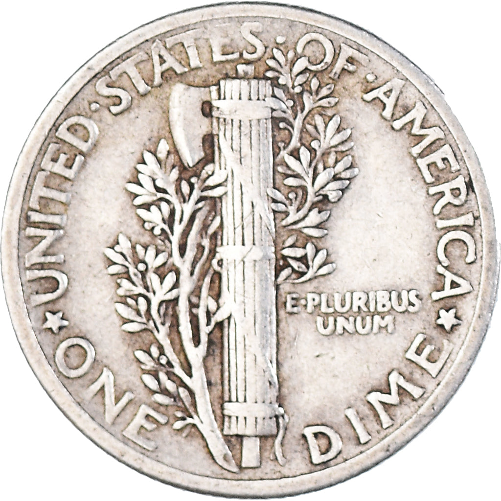 Moneta, Stati Uniti, Mercury, Dime, 1942, Philadelphia, BB, Argento, KM:140