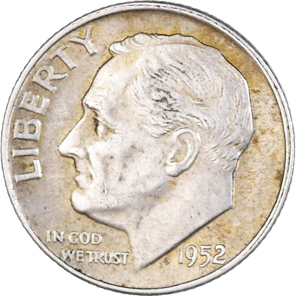 Monnaie, États-Unis, Roosevelt, Dime, 1952, Denver, TTB, Argent, KM:195