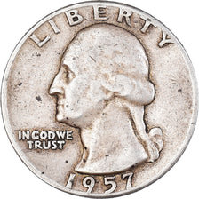 Monnaie, États-Unis, Washington, Quarter, 1957, Philadelphie, TTB, Argent