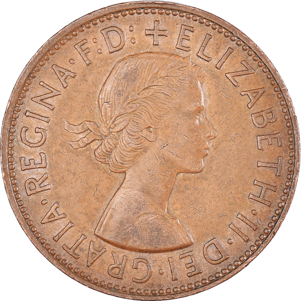 Coin, Great Britain, Elizabeth II, Penny, 1966, AU(50-53), Bronze, KM:897