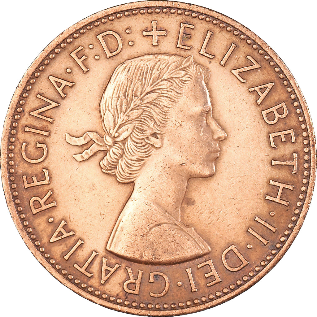 Münze, Großbritannien, Elizabeth II, Penny, 1965, SS+, Bronze, KM:897