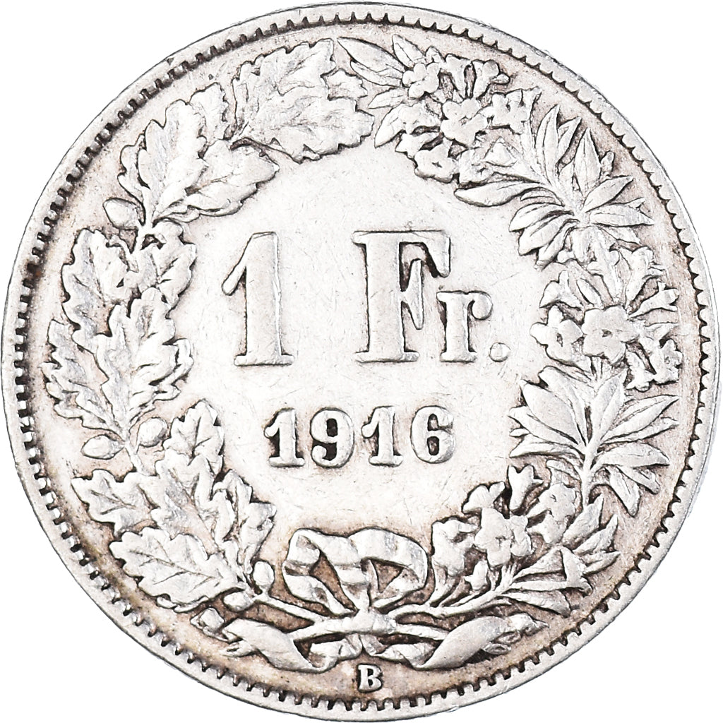 Coin, Switzerland, Franc, 1916, Bern, VF(30-35), Silver, KM:24