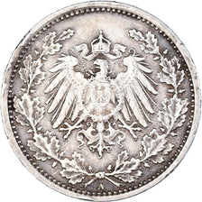 Coin, GERMANY - EMPIRE, 1/2 Mark, 1918, Berlin, EF(40-45), Silver, KM:17