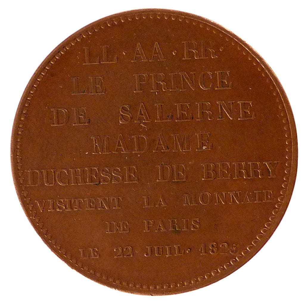 FRANCE, 5 Francs, 1825, Paris, AU(55-58), Bronze, 23.09