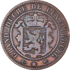Coin, Luxembourg, William III, 10 Centimes, 1855, Paris, VF(30-35), Bronze